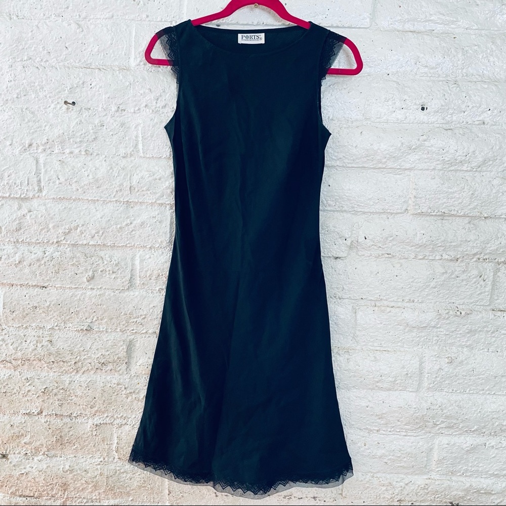 ports international vintage dress black size 4